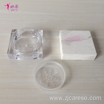 Cosmetic Powder Jar with Water Transfer Printing Lid